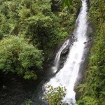 The third waterfall on the hike to see "El Silencio" in Alajuela Province of Costa Rica