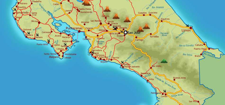 Costa Rica Map Costa Rica Map