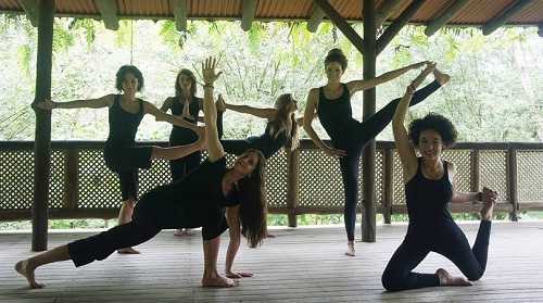 Women practicing Yoga
